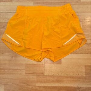 Lululemon Athletica Orange Athletic Shorts Lightweight Moisture-Wicking